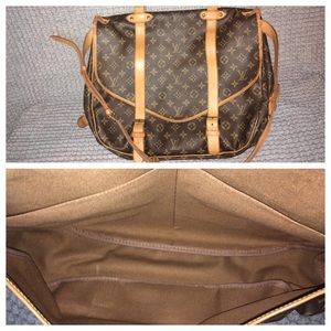 100% Authentic Louis Vuitton Monogram Saumur 43